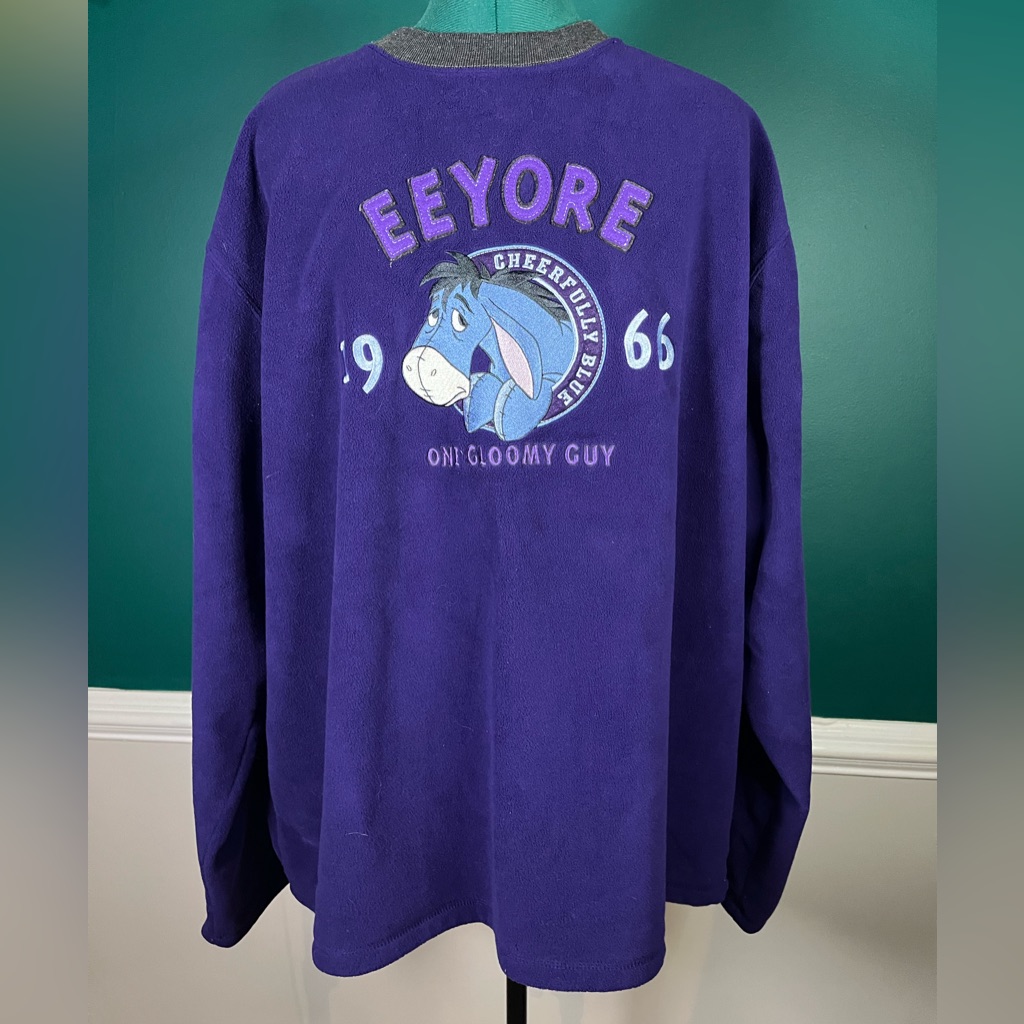 Eeyore Disney Store Fleece Sweatshirt Purple